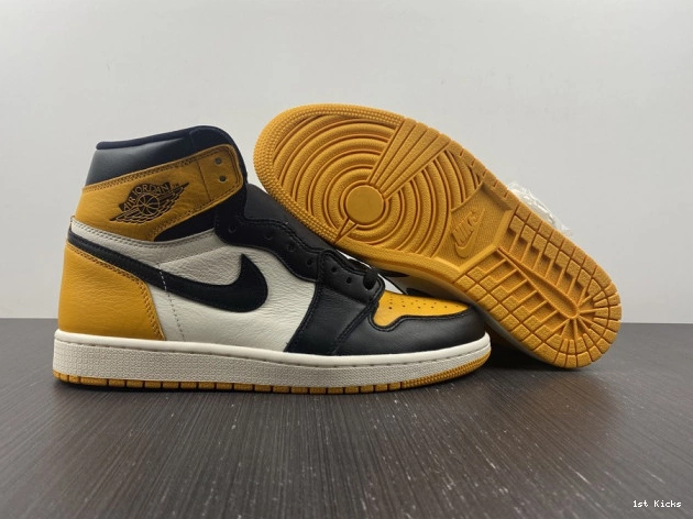 Yellow 1 Air 555088-711 High Toe OG Jordan 0822